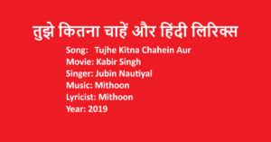 Tujhe Kitna Chahein Aur Lyrics in Hindi | Kabir Singh | Jubin Nautiyal | LovHind