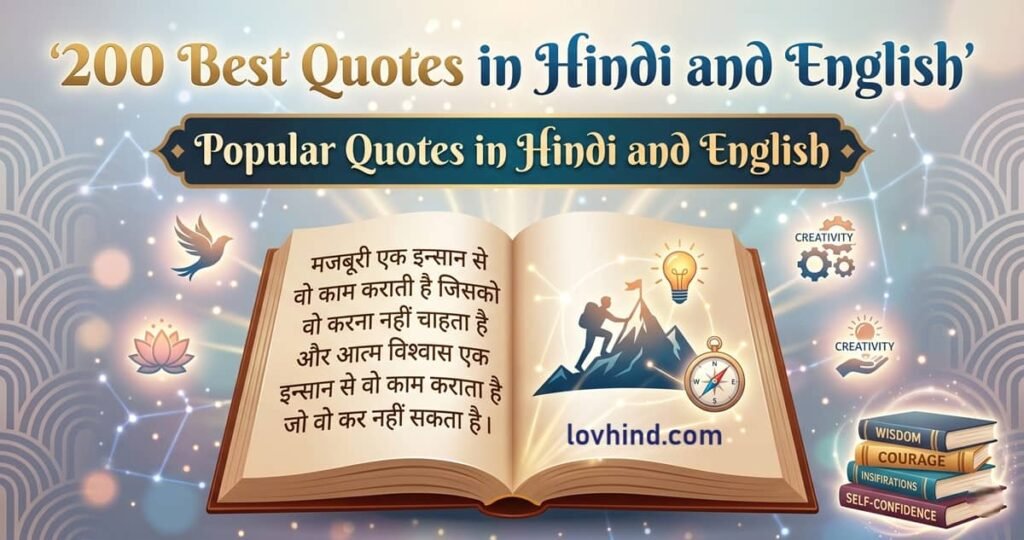 200 Best Quotes in Hindi and English