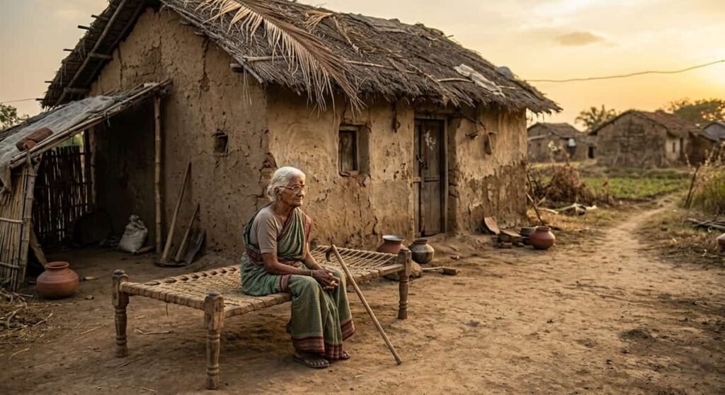 waiting of the old lady