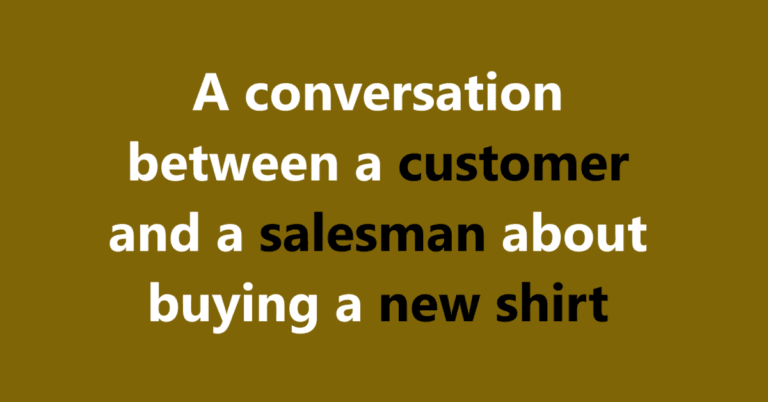 A conversation between a customer and a salesman about buying a new shirt | Sahil Sir