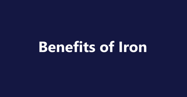 Benefits of Iron