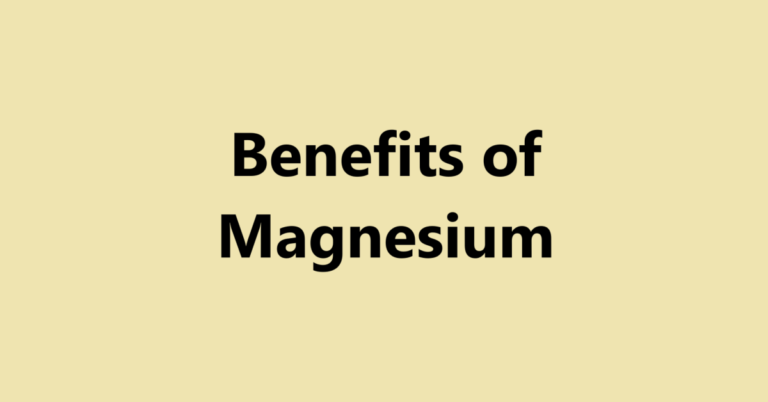 Benefits of Magnesium