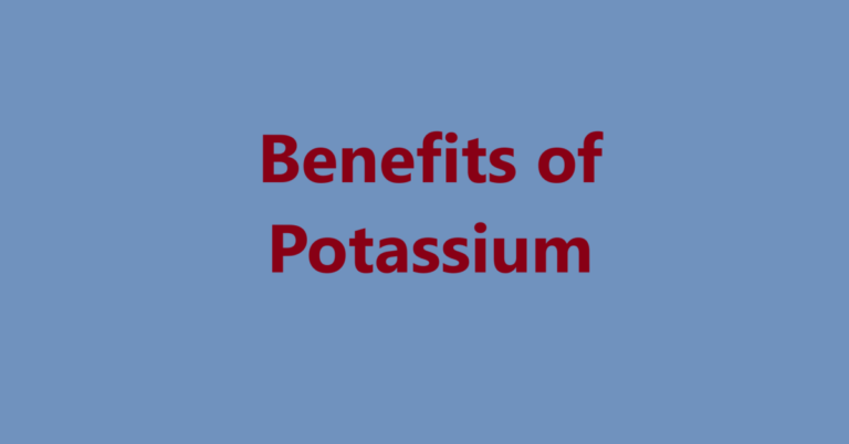 Benefits of Potassium