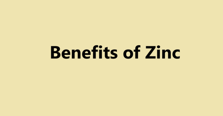 Benefits of Zinc