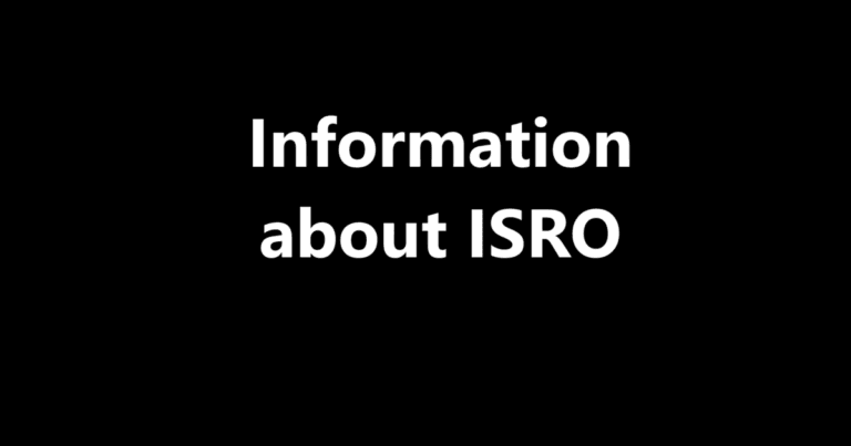 Information about ISRO | Sahil Sir