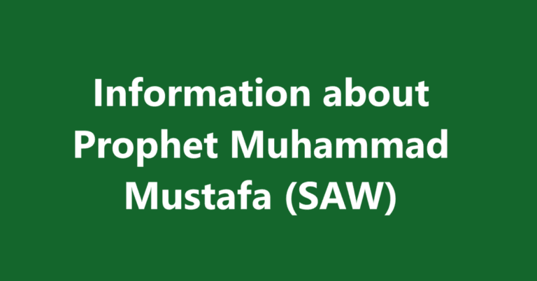 Information about Prophet Muhammad Mustafa (SAW) | Sahil Sir