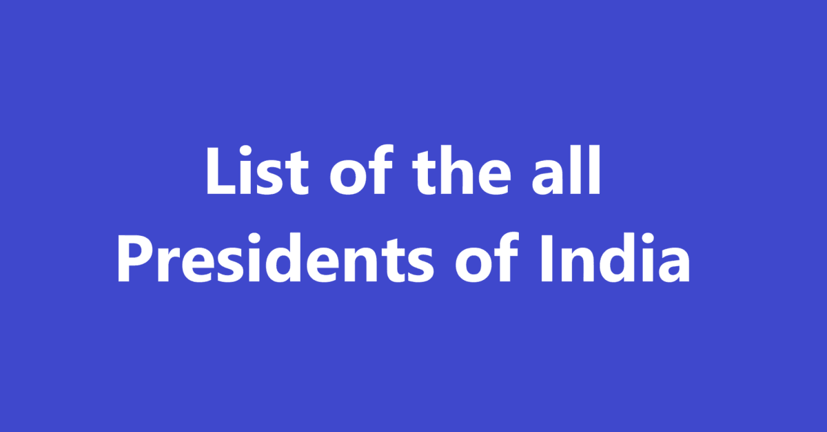 List of the all Presidents of India | Sahil Sir