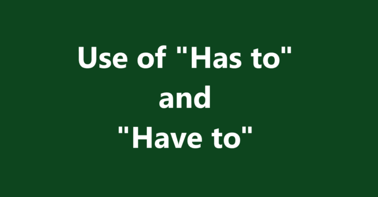 Use of "Has to" / "Have to" | Sahil Sir