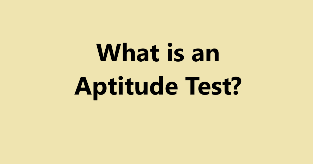 What is an Aptitude Test? | Sahil Sir