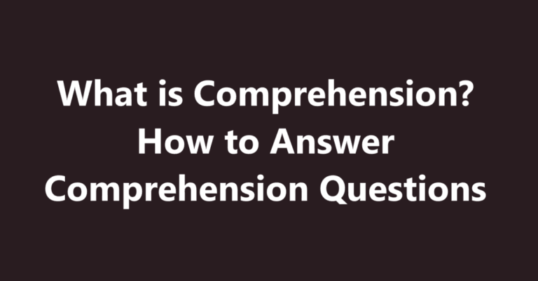 What is Comprehension? | Sahil Sir