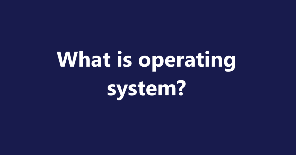 What is operating system? | Sahil Sir