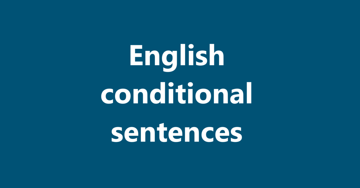 English conditional sentences