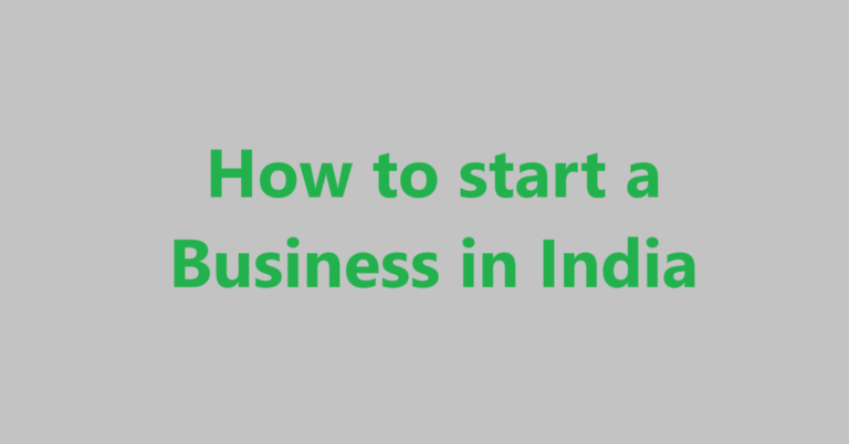 How to start a Business in India