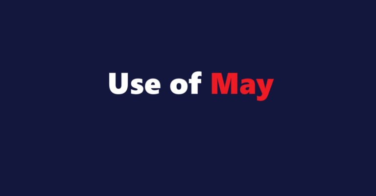 Use of May