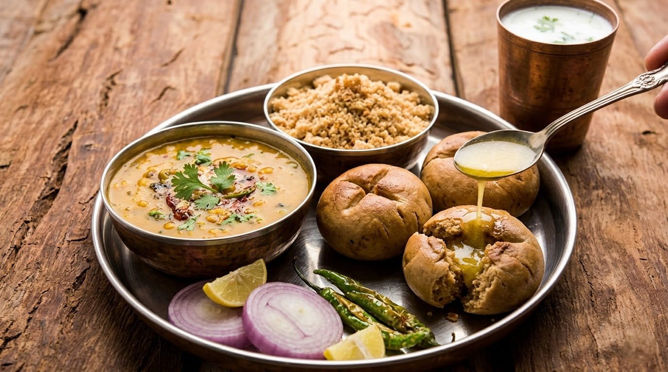 Best Food and Culinary Tours in India: Dal Baati Churma