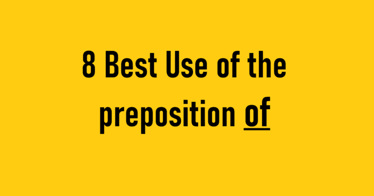 Use of the preposition of