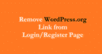 Remove WordPress.org Link from Login/Register Page