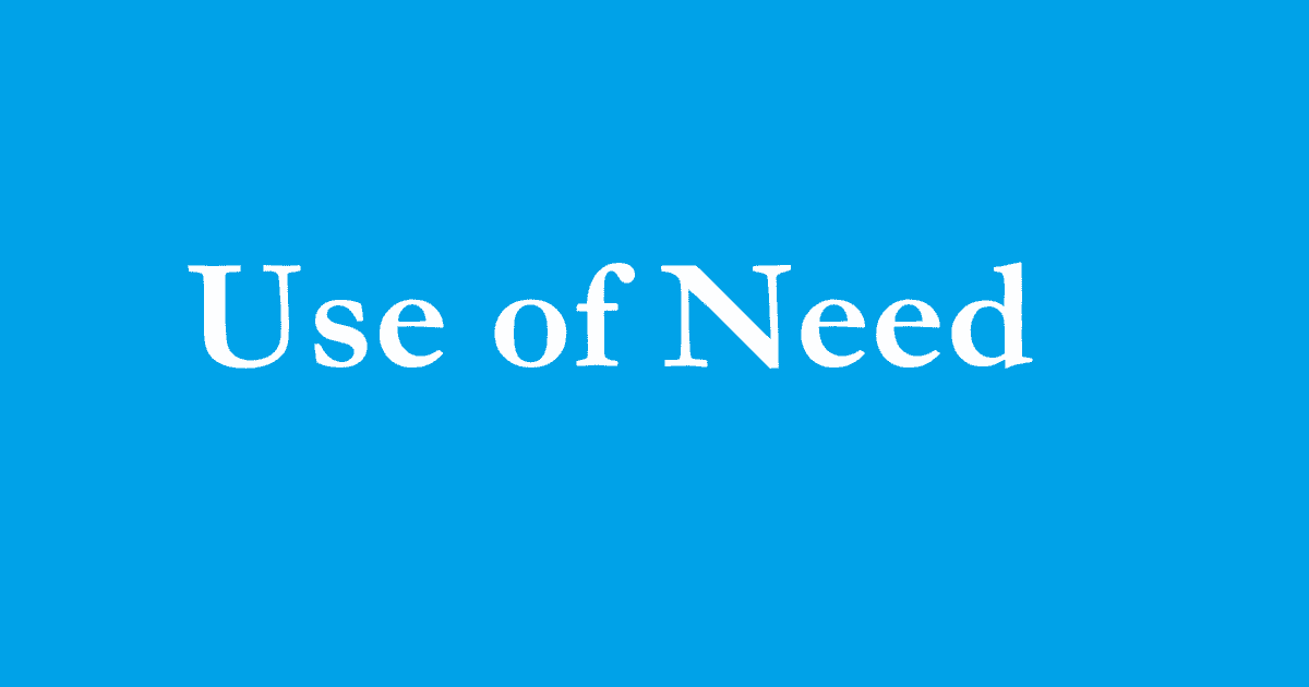 Use of need According to English Grammar