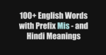 English Words with Prefix Mis