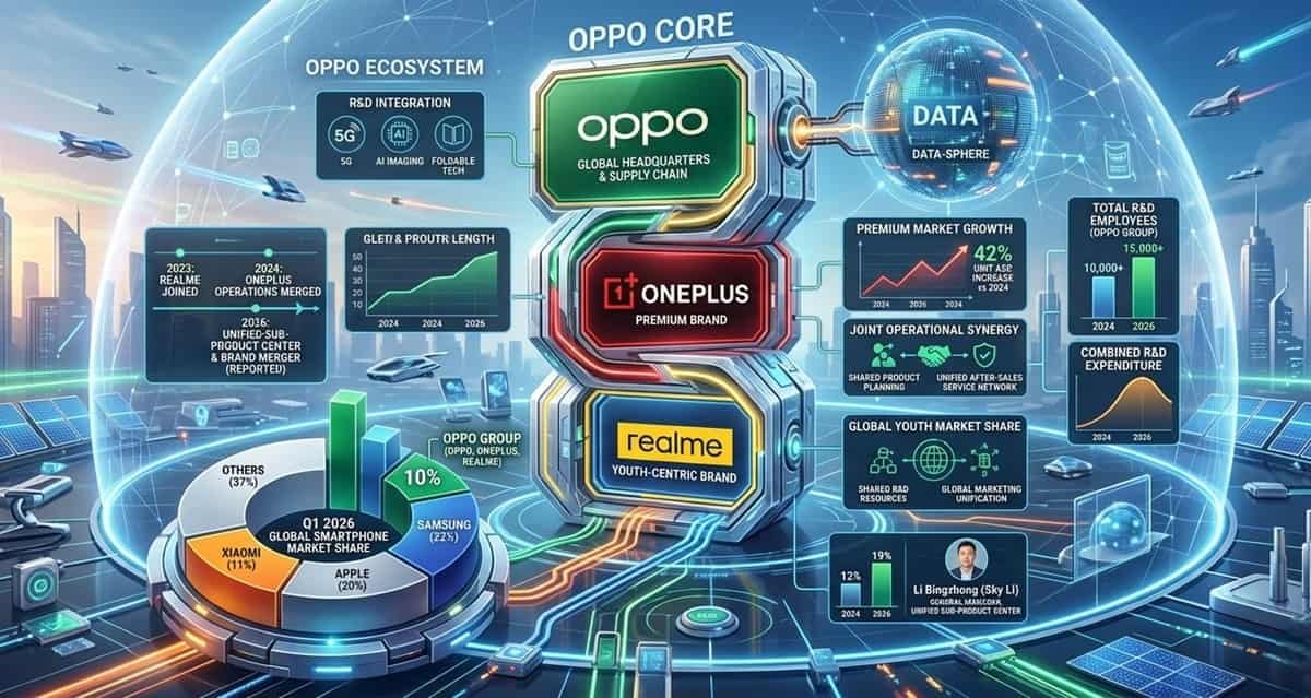 Oppo Combines OnePlus and Realme Brands